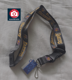 Klíčenka na krk s karabinou NBA Los Angeles Lakers WinCraft Brand