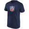 Tričko NFL Shield Natural Colour Logo Fanatics Branded Navy