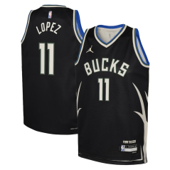 Dětský dres NBA Milwaukee Bucks Brook Lopez Statement Edition Swingman Jersey Jordan Black