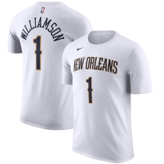 Tričko NBA New Orleans Pelicans Zion Williamson #1 Icon Player Name & Number Nike White