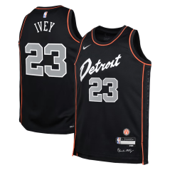 Dětský dres NBA Detroit Pistons Jaden Ivey City Edition Swingman Jersey Nike Black