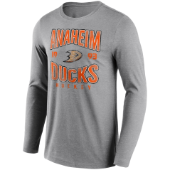 Tričko s dlouhým rukávem NHL Anaheim Ducks Wave Off Langarm Fanatics Branded - Gray