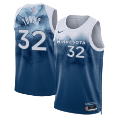 Dres NBA Minnesota Timberwolves Karl-Anthony Towns City Edition Swingman Jersey Nike Navy