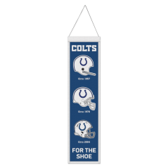 Vlněný banner na zeď NFL Indianapolis Colts Logo Evolution WinCraft Brand
