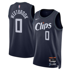 Dres NBA Los Angeles Clippers Russell Westbrook City Edition Swingman Jersey Nike Navy