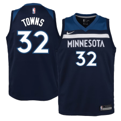 Dětský dres NBA Minnesota Timberwolves Karl-Anthony Towns Icon Edition Swingman Jersey Nike Navy