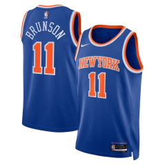 Dres NBA New York Knicks Jalen Brunson Icon Edition Swingman Jersey Nike Blue