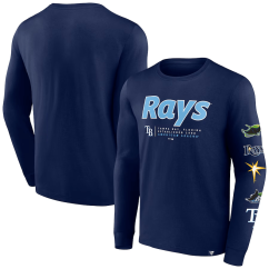 Tričko s dlouhým rukávem MLB Tampa Bay Rays Strike the Goal Fanatics Branded Navy