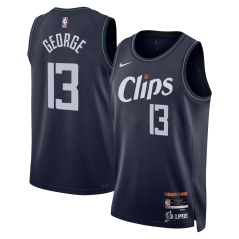 Dres NBA Los Angeles Clippers Paul George City Edition Swingman Jersey Nike Navy