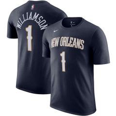 Tričko NBA New Orleans Pelicans Zion Williamson #1 Player Name & Number Nike Navy