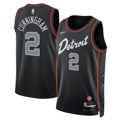 Dres NBA Detroit Pistons Cade Cunningham City Edition Swingman Jersey Nike Black