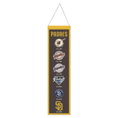 Vlněný banner na zeď MLB San Diego Padres Logo Evolution WinCraft Brand