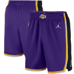Basketbalové trenýrky NBA Los Angeles Lakers Statement Edition Swingman Jordan Brand Purple