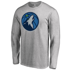 Tričko s dlouhým rukávem NBA Minnesota Timberwolves Primary Logo Fanatics Branded Heather Gray