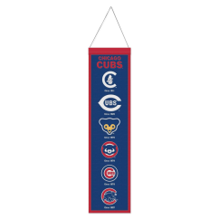 Vlněný banner na zeď MLB Chicago Cubs Logo Evolution WinCraft Brand