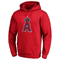 Mikina s kapucí MLB Los Angeles Angels Official Logo Fanatics Branded - Red
