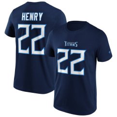Tričko NFL Tennessee Titans Derrick Henry #22 Player Name & Number Fanatics Branded - Navy