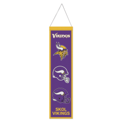 Vlněný banner na zeď NFL Minnesota Vikings Logo Evolution WinCraft Brand