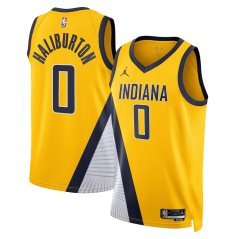 Dres NBA Indiana Pacers Tyrese Haliburton Statement Edition Swingman Jersey Jordan Gold
