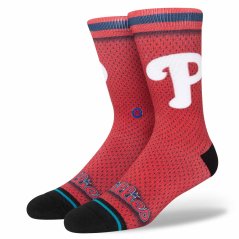 Ponožky MLB Philadelphia Phillies Batting Practice Crew Stance - Red