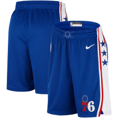Basketbalové trenýrky NBA Philadelphia 76ers Icon Edition Swingman Nike Blue