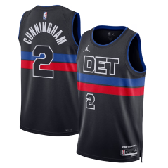 Dres NBA Detroit Pistons Cade Cunningham Statement Edition Swingman Jersey Jordan Black