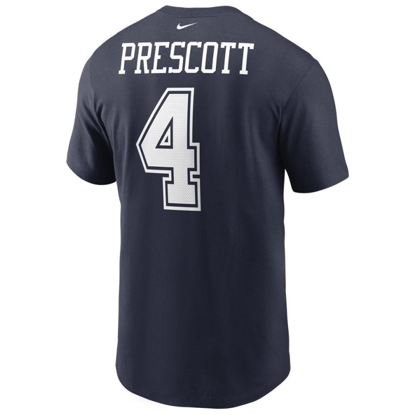 Tričko NFL Dallas Cowboys Dak Prescott #4 Player Name & Number Nike - Navy