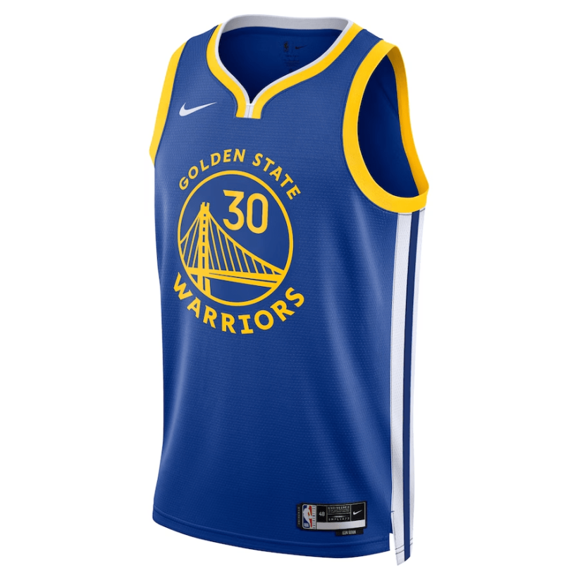 Dres NBA Golden State Warriors Stephen Curry Icon Edition Swingman Jersey Nike Royal
