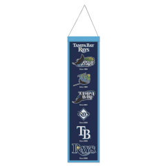Vlněný banner na zeď MLB Tampa Bay Rays Logo Evolution WinCraft Brand