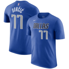 Tričko NBA Dallas Mavericks Luka Doncic #77 Icon Player Name & Number Nike Royal
