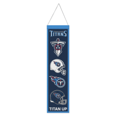 Vlněný banner na zeď NFL Tennessee Titans Logo Evolution WinCraft Brand