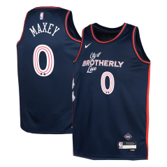 Dětský dres NBA Philadelphia 76ers Tyrese Maxey City Edition Swingman Jersey Nike Navy