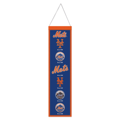 Vlněný banner na zeď MLB New York Mets Logo Evolution WinCraft Brand