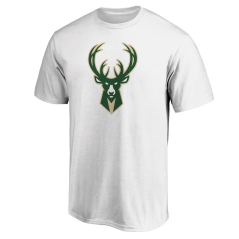 Tričko NBA Milwaukee Bucks Primary Team Logo Fanatics Branded White