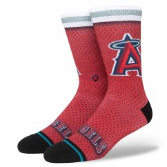 Ponožky MLB Los Angeles Angels Batting Practice Crew Stance - Red