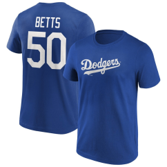 Tričko MLB Los Angeles Dodgers Mookie Betts #50 Iconic Player Name & Number Fanatics Branded Blue