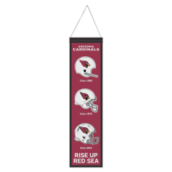Vlněný banner na zeď NFL Arizona Cardinals Logo Evolution WinCraft Brand