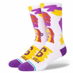 Ponožky NBA LeBron James Los Angeles Lakers Paint Crew Stance - White