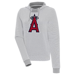 Dámská mikina s kapucí MLB Los Angeles Angels Axe Bunker Tri-Blend Pullover Hoodie Antigua - Gray