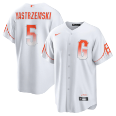 Dres MLB San Francisco Giants Mike Yastrzemski #5 City Connect Replica Jersey Nike - White