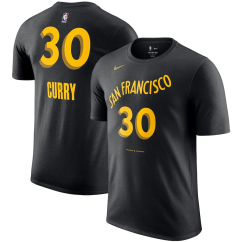 Tričko NBA Golden State Warriors Stephen Curry #30 City Edition Player Name & Number Nike Black