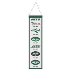 Vlněný banner na zeď NFL New York Jets Logo Evolution WinCraft Brand