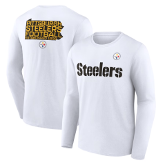 Tričko s dlouhým rukávem NFL Pittsburgh Steelers Hometown Hot Shot Graphic Fanatics Branded White