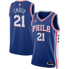 Dres NBA Philadelphia 76ers Joel Embiid Icon Edition Swingman Jersey Nike Royal