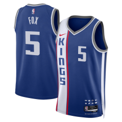 Dres NBA Sacramento Kings De'Aaron Fox City Edition Swingman Jersey Nike Blue