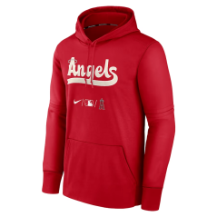 Mikina s kapucí MLB Los Angeles Angels City Connect Authentic Collection Therma Performance Pullover Hoodie Nike - Red