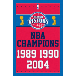 Plakát NBA Detroit Pistons 3 Time Champions Trends International Brand
