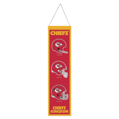 Vlněný banner na zeď NFL Kansas City Chiefs Logo Evolution WinCraft Brand