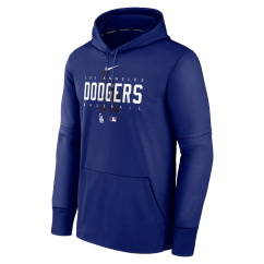 Mikina s kapucí MLB Los Angeles Dodgers Authentic Collection Pre Game Therma Hoodie Nike