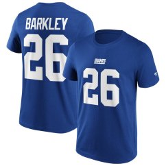 Tričko NFL New York Giants Saquon Barkley #26 Iconic Player Name & Number Fanatics Branded - Blue